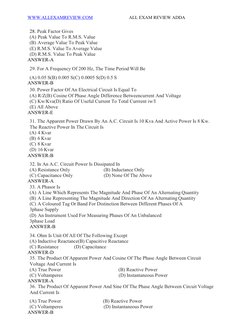 Basic Electrical Questions & Answers PDF | PDF | Series And Parallel ...