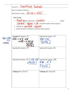 4 
 
Lesson 8.2 _____________________________________________________________________ 
 
Rule #3 and Rule #5 Practice 
 
Reca