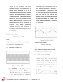 Universidad del valle sede-Tuluá (Laboratorio N°1 - Modulación AM). 
algunos de sus parámetros que serían 
(amplitud, frecuen