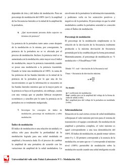 Universidad del valle sede-Tuluá (Laboratorio N°1 - Modulación AM). 
dependen de ésta y del índice de modulación. Para un 
po