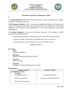 Republic of the Philippines 
 
 
 
City of Olongapo 
GORDON COLLEGE 
COLLEGE OF EDUCATION, ARTS AND SCIENCES 
 
Page 1 of 14