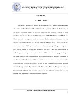 ASIAN INSTITUTE OF COMPUTER STUDIES-MONTALBAN 
Montalban Town Center, San Jose, Rodriguez, Rizal 
 
 
 
 
SENIOR HIGH SCHOO