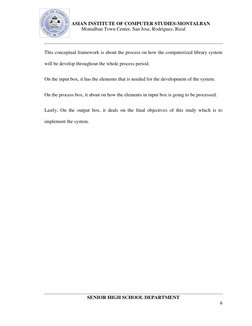 ASIAN INSTITUTE OF COMPUTER STUDIES-MONTALBAN 
Montalban Town Center, San Jose, Rodriguez, Rizal 
 
 
 
 
SENIOR HIGH SCHOO