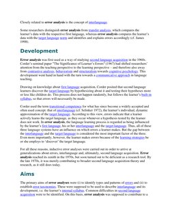 Understanding Error Analysis in Language | PDF | Second Language ...