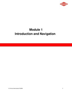  
 
6 3 Kronos Administration Guide 
3 
 
 
 
 
 
 
 
 
Module 1 
Introduction and Navigation 

