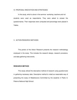 IV. PROPOSAL INNOVATION AND STRATEGIES 
 
 
In this study, which is done in the seminar- workshop, teachers and not 
students