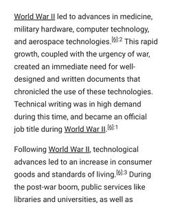 World War II  (https://en.m.wikipedia.org/wiki/World_War_II)led to advances in medicine,
military hardware, computer technolo