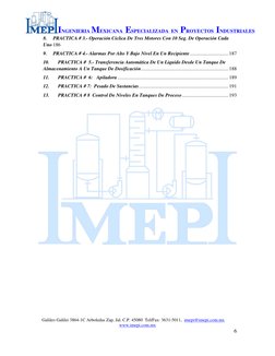 Galileo Galilei 3864-1C Arboledas Zap, Jal. C.P. 45080  Tel/Fax: 3631-5011,  imepi@imepi.com.mx 
 
www.imepi.com.mx 
6
