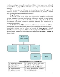5
transformou na língua comum de todo o Oriente Médio. O ático se converteu na base de 
uma nova forma do grego, a koiné (a