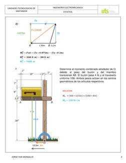 UNIDADES TECNOLOGICAS DE 
SANTANDER 
INGENIERIA ELECTROMECANICA 
 
ESTATICA 
 
JORGE YAIR MONSALVE 
 
 
 
2
