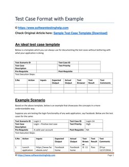 Test Case Format With Example | PDF | Password | World Wide Web
