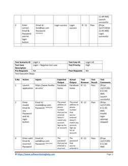 Test Case Format With Example | PDF | Password | World Wide Web