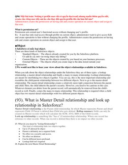 Q94) Một bài toán: Setting ở profile user chỉ có quyền đọc(read) nhưng muốn thêm quyền edit, 
create cho riêng user đấy mà ko