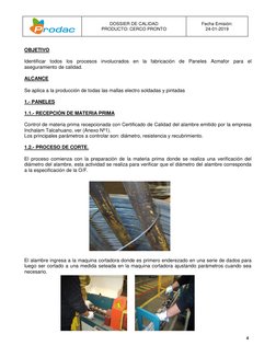 DOSSIER DE CALIDAD 
PRODUCTO: CERCO PRONTO 
Fecha Emisión: 
24-01-2019