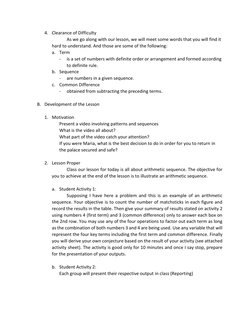 4. Clearance of Difficulty 
As we go along with our lesson, we will meet some words that you will find it 
hard to understand