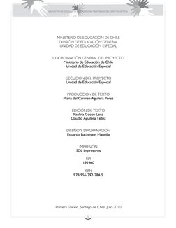 2
EDUCACIÓN DE ESTUDIANTES QUE PRESENTAN TRASTORNOS DEL ESPECTRO AUTISTA
MINISTERIO DE EDUCACIÓN DE CHILE
DIVIS