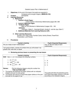 Modifications For Math Lessons Grade 6 Math Lesson Plan: Integers | PDF | Lesson Plan | Behavior ...