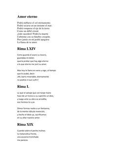 Amor eterno 
Podrá nublarse el sol eternamente;  
Podrá secarse en un instante el mar;  
Podrá romperse el eje de la tierra