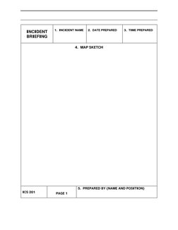 ICS Form 201: Incident Briefing Guide | PDF | Incident Command System ...
