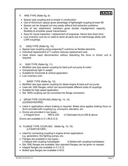 R-PM-J-01/02-01/14 
 
Page 9 
F.    RRS TYPE (Refer fig. 9) 
• Spacer type coupling and is simple in construction. 
• Use o
