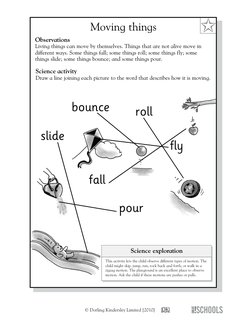 3
This activity lets the child observe different types of
motion. The child might skip, jump, run, rock back
and forth, or wa
