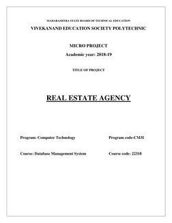 MAHARASHTRA STATE BOARD OF TECHNICAL EDUCATION
VIVEKANAND EDUCATION SOCIETY POLYTECHNIC
MICRO PROJECT
Academic year: 2