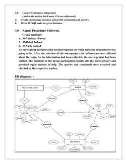 3.0 Course Outcomes Integrated
(Add to the earlier list if more COs are addressed)
a) Create and manage da