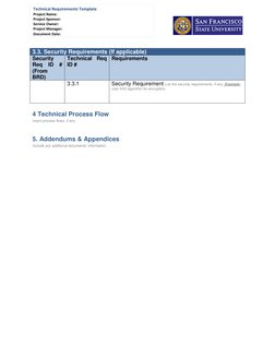 Technical Requirements Document Template | PDF | Software | Areas Of ...