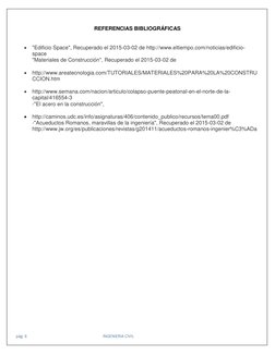 pág. 6                                                                          INGENIERIA CIVIL 
REFERENCIAS BIBLIOGRÁFICAS
