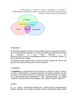 Fuente: Oñate, J. J., Pereira, D., Suárez, F., Rodríguez, J. J., & Cachón, J. 
(2002).Evaluación Ambiental Estratégica: la ev