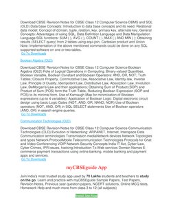 Class 12 Computer Science Revision Notes | PDF | Class (Computer ...