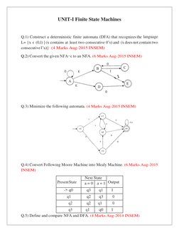 Finite State Machine Exam Questions | PDF | Theory Of Computation ...