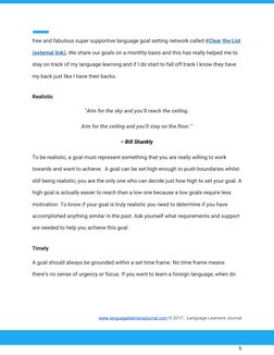 
 
free​ ​and​ ​fabulous​ ​super​ ​supportive​ ​language​ ​goal​ ​setting​ ​network​ ​called​ ​#Clear​ ​the​ ​List 
(externa