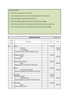 Journal Entries and Ledger Posting Guide | PDF | Debits And Credits ...