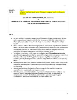 LCP 
 
 
 
 
1 
SUBJECT: 
CONSTI 
TOPIC: 
<Chapter and Topic under which this case is assigned, which is relevant to 
the iss