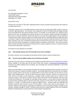 601 New Jersey Ave., NW 
Washington, DC 20001 
June 28, 2019 
The Honorable Christopher A. Coons 
United States Senate  
218