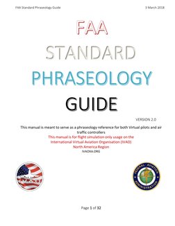 FAA Standard Phraseology Guide | PDF | Air Traffic Control