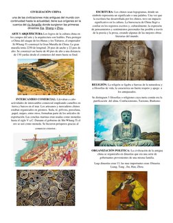 CIVILIZACIÓN CHINA 
una de las civilizaciones más antiguas del mundo con 
continuidad hasta la actualidad, tiene sus orígenes
