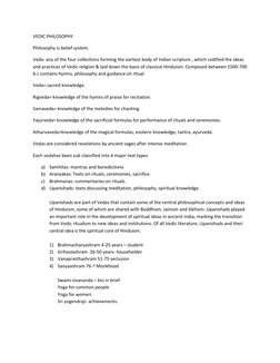 Overview of Vedic Philosophy Concepts | PDF | Vedas | Upanishads