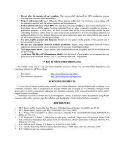 • 
Do not alter the margins of our templates. They are carefully designed for AIP’s production process: 
Altering them can ca