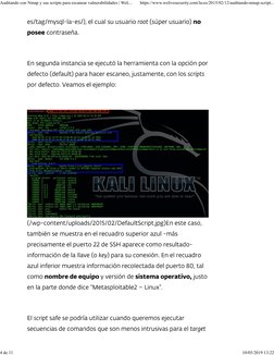 Auditando con Nmap y sus scripts para escanear vulnerabilidades | WeL...
https://www.welivesecurity.com/la-es/2015/02/12/audi