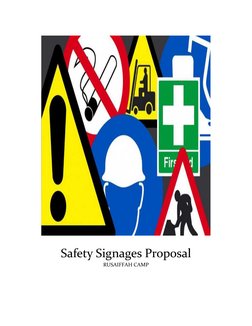  
Safety Signages Proposal  
RUSAIFFAH CAMP 
 
 
