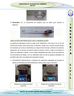 LABORATORIO DE TECNOLOGIA DEL HORMIGON  
CIV-371 
I
N
G
E
N
I
E
R
Í
A 
 
 
C
I
V
I
L 
 
DOCENTE: ING. RICARDO NOR