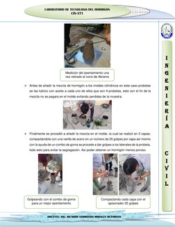 LABORATORIO DE TECNOLOGIA DEL HORMIGON  
CIV-371 
I
N
G
E
N
I
E
R
Í
A 
 
 
C
I
V
I
L 
 
DOCENTE: ING. RICARDO NOR