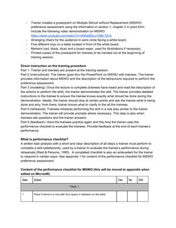 MSWO Preference Assessment Training Manual | PDF | Applied Psychology ...