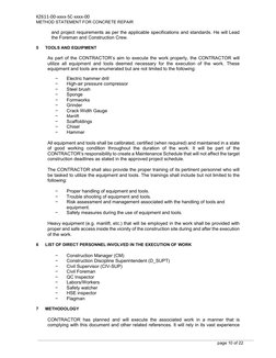 Method Statement for Concrete Repair | PDF | Concrete | Surveying