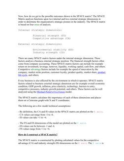 Understanding the SPACE Matrix in Strategy | PDF | Swot Analysis ...