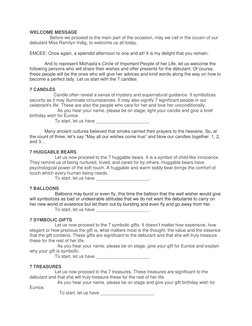 7th Birthday Program Script for Girl | PDF