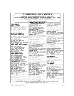 ~~~~~~~~~~~~~~~~~~~~~~~~~~~~~~~~~~~~~~~~~~~~~~~~~~~~~~~~~~~~~
Indian Valuer / June, 2016
3
In case of any legal disputes with