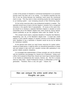 ~~~~~~~~~~~~~~~~~~~~~~~~~~~~~~~~~~~~~~~~~~~~~~~~~~~~~~~~~~~~~
8
Indian Valuer / June, 2016
IV
a chain of the process of indus